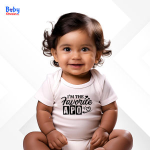Baby Onesies PH Im the Favorite Apo Baby Boy Girl Statement Clothes 0-12 months Cotton Bodysuit