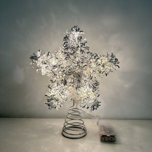 XIAHU loại Đồ trang trí đỉnh cây thông Noel Ngôi sao 3D Rỗng Đỉnh cây phát sáng Sáng tạo Thắp sáng Đồ trang trí cây thông Noel