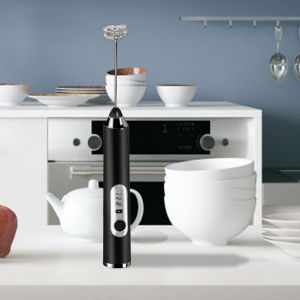 Compact Electric Milk Frother Handheld for Coffee Milk Foam and Egg Whisking in Kitchen