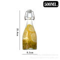 Chai thủy tinh Giara tròn bầu nắp gài 500ml 1000ml. 