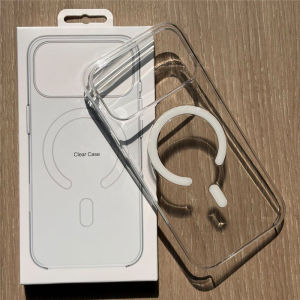 Original Magnetic Animation Boxed Clear Case For iPhone 18Pro 17 16 15 Pro Max Anti-Yellowing Cover For Magsafe Wireless Charge