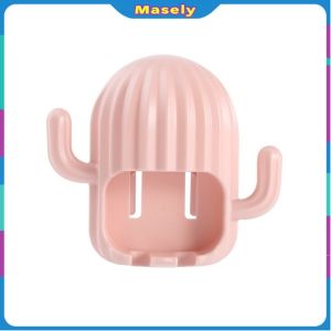 Masely Creative Cactus Wall-Mounted Toothbrush Holder Punching Bathroom
