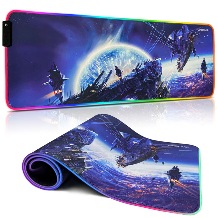 excovip Large size Light up mouse pad thickened nonslip cool desktop