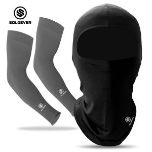 Soloever Arm sleeves + Cycling Face Mask UPF50 UV Protection Bundle Set Cycling fishing mountain climbing