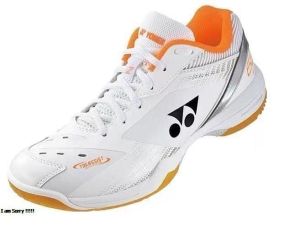 BURUAN CEKOUT Sepatu Badminton  Y0nex  SHB65 Z3 power cushion SHB65Z3WEX Wide White Orange