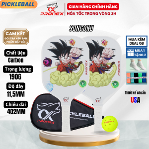 [Pronex] Vợt Pickleball SONGOKU 11.5mm Sợi Carbon luyện tập chuyển động ngoài trời cực nhẹ phù hợp Cho Trẻ Em Người mới bắt đầu