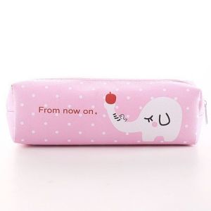 COD Canvas Large -capacity pencil box Piano box Portable student cartoon storage stationery box
