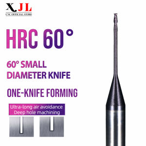 XJL Extra Long Neck Carbide End Mills for Deep Cavity & Electrode Machining HRC55 High Hardness 2&4 Flutes