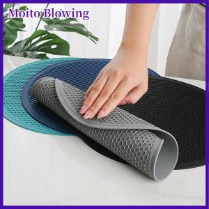 Moito Large Silicone Mat Coaster Heat Resistant Placemat Honeycomb Nonslip Pot Holder Table Mat Round Cup Mat Kitchen Accessories