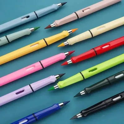 12pcs HB sketch drawing pencil infinite writing pencil ink magic pencil Stationery Supplies