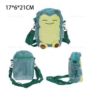 Pokemon Plush Backpack Charmander Eevee Mimikyu Snorlax Psyduck Messenger Bag Stuffed Animal Purse bag Gifts for Children Kid