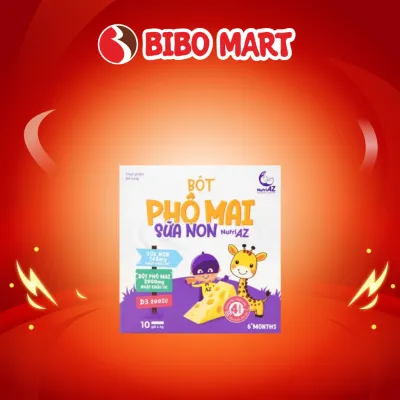 Bột Phomai Sữa Non NutriAZ Hộp 10 Gói Cho Bé Ăn Dặm Từ 6 Tháng - Bibo Mart
