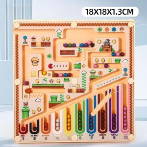 SKISOPGO Magnetic Color Number Maze Montessori Educational Learning Matching Toys for Toddlers