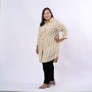 Hannah Kemeja Katun AISYAH 5L SALUR Jumbo Size (N16) Katun