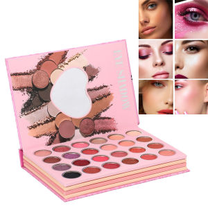 ส่งด่วน กทม สีอายแชโดว์แผ่นชิมเมอร์เนื้อแมตต์ชิมเมอร์เลื่อมหนังสือจานแต่งหน้าเวทีแต่งหน้า เป็นสมุด พบพาง่าย 048