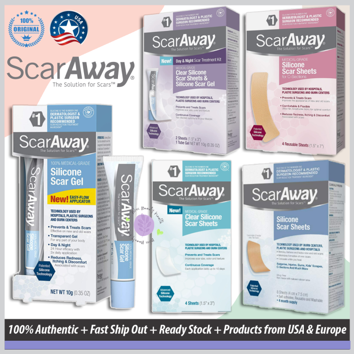 ScarAway Silicone Scar Gel for Face, Body, Surgical, Burn, Hypertrophic