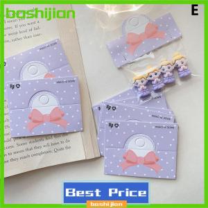 bashijian 100pcs có thể gập lại bao bì thẻ giấy Bow thẻ cho handmade trang sức bán lẻ treo tag hoa hiển thị các tông