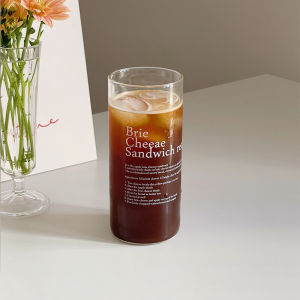 DS. แก้วกาแฟ ทนความร้อน แก้วใส่ นม น้ํา ขนาด 400ml มินิมอล หรือใช้ประกอบฉากถ่ายรูปสวยๆ Glass Cup