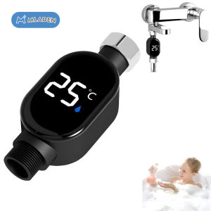 MLADEN Black Bathroom Led Display 0℃~99℃ Home Water Shower Thermometer Water Accurate Temperature Measurement Meter Bathroom