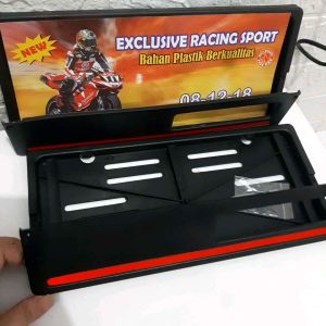 Dudukan Plat Nomor Motor - COVER PLAT MOTOR SEGI-TATAKAN PLAT NOMOR MOTOR DEPAN DAN BELAKANG