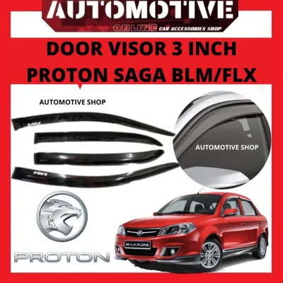 PROTON SAGA BLM/FLX /FL DOOR VISOR 3 INCH (4 PIECES/1 SET)
