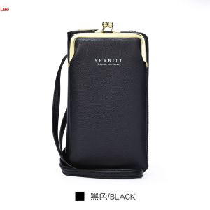 [LEE] Korean Style New Womens Long Wallet Womens Large Capacity Fashion Shoulder Bag Solid Color Phone Bag