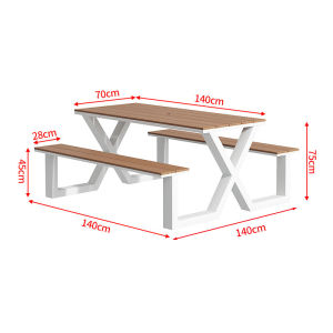 เฟอร์นิเจอร์กลางแจ้ง เฟอร์นิเจอร์สวน โต๊ะและเก้าอี้กลางแจ้ง ตารางสำหรับระเบียงลานระเบียง Murah รับประทานอาหาร