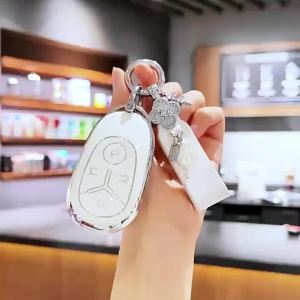 Key Holder Bag Car Key Cover Keychain For Geely EX2 Geely GEOME EX2 Pro GEOME EX2 Max Proton e.MAS 5 Remote Key Case Key Fob Protector