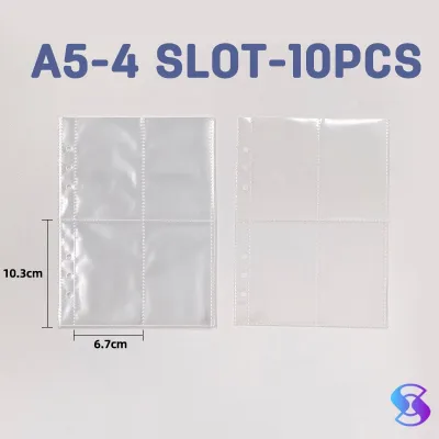( 10 lembar /Bag) A5/A6 Sleeve Clear Tebal 6 Ring Photocard/Album binder cover transparent photo card idol Lomo card 10 sheets-TENWIN