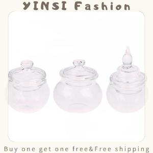 YINSI 1:12 Dollhouse Mini Jar Candy Bottle Storage Tank Tiny Vial Kitchen Decor