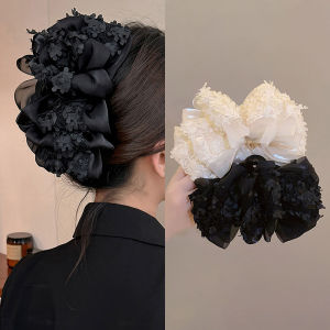 💕 Store opening 💕 Elegance Temperament Large Claw Clip Multilayer Bow Hair Clips Ponytail Hairpin Women Hair Accessories