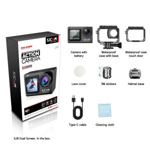 SJCAM SJ8 Pro Helmet Action Camera 4K 30FPS WiFi Remote 2.33 Touch Screen12MP Waterproof WiFi External microphone Sports Cameras