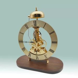 Sacesr German Exquisite Desk Clocks Luxury Simulated‑Mechanical Industrial Gears Geometric Coffee Shop Table Clock Villa Hotel Decor R6P8Q