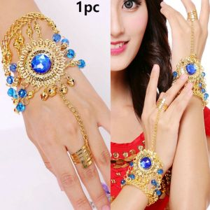 OURTOUR 1pc/1pair Nhiều màu sắc Vòng tay biểu diễn múa Ấn Độ Kích cỡ tự do Thời trang Vòng tay kiểu bộ lạc Chất lượng cao. Phụ kiện múa Vòng biểu diễn sân khấu Hội chợ hạt cườm dành cho bé gái