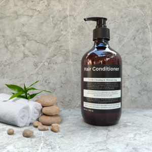 Botol Tempat Sabun Cair Shampoo Pump Dispenser Sabun Shampoo Aesthetic 500ml Motif Black White