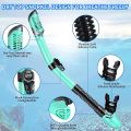 Snorkeling Gear for Adults, Snorkel Mask Snorkel Set, Dry Top Snorkeling Gear for Adults, 180 ° Panoramic Wide View Anti-Fog Tempered Glass Scuba Diving Mask for Snorkeling Swimming Travel. 
