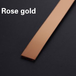 8k Metal Mirror Stainless Steel Flat Decorative Line Self-adhesive Ceiling Decorative Strip Is Suitable for Living Room/bedroom Background Wall Sticker/ Floor Door Seam Sticker