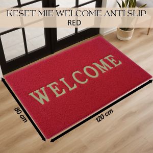 Keset PVC Welcome 80x120 Cm Keset mie bihun - RED