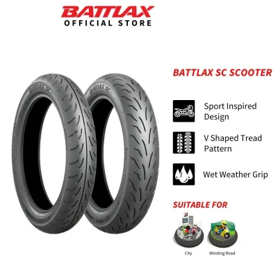 Bridgestone Battlax Scooter SC Motorcycle Tire 130/70/13 90/80/14 120/70/15 110/80/14 140/70/14 14 Inch 15 Inch Tayar Motor CI WR