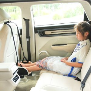 GOXBERK Adjustable Design Kids Car Foot Hammock Universal Fit Hanging Backseat Foot Rest Foldable Convenient Portable Foot Stool Travel Use
