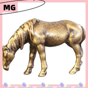 【Magical House】 [ New Hot Fashion] Antique Brass Rắn Dài Đuôi Ngựa Bức Tượng Nhỏ Thu Nhỏ Phong Thủy Đồ Trang Trí Đồng Cung Hoàng Đạo Động Vật Mini Máy Tính Để Bàn Trang Trí Thủ Công Mỹ Nghệ