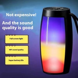 NAICHONGแสงที่มีสีสันลำโพงบลูทูธการ์ดเล่นซับวูฟเฟอร์ลำโพงเดสก์ท็อปไร้สายแบบพกพากลางแจ้งของขวัญตัวเลือกแรกสำหรับโทรศัพท์มือถือ