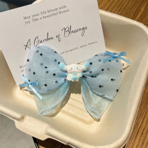 Childrens Kulomi Melody Bow Hair Accessories Princess Hairclip Mesh Babys Top Clip Does Not Hurt Hair Girls Edge Clip Headpiece