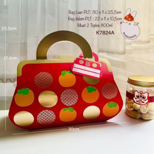 (5pcs) Kotak Imlek K7824 Box Sincia muat 2 toples Dus Barongsai