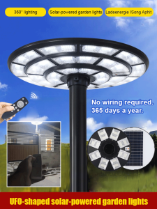 Solar Garden Lights Landscape Flying Saucer Outdoor Park Street Lights Round Garden Lights