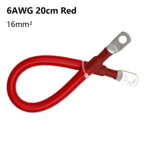 PLNBFG 1Pcs Silicone mềm Cáp kết nối pin 4AWG 6AWG 8AWG Đồng mạ thiếc Dây kết nối pin Bền bỉ 600V Bộ cáp ắc quy Dành cho xe RV bộ biến tần năng lượng trời