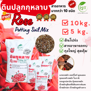 ดินปลูกกุหลาบ ดินกุหลาบ กระสอบดอกแดง ส่วนผสมมากกว่า10ชนิด Rose Potting Soil Mix ผักสวน ผัก  ออแกนิค ดิน กุหลาบ ดินหมัก