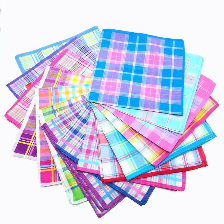 6/12%20PCS%20Unisex%20Assorted%20Cotton%20Handkerchief%20Cotton%20Fabric%20School%20Office%20Use%20Handkerchief%20-%20Image%205