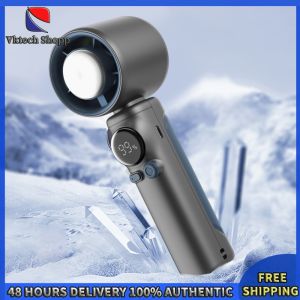 Vktech Handheld Fan 199 Gear Speed Wind USB Rechargeable Digital Power & Speed Display