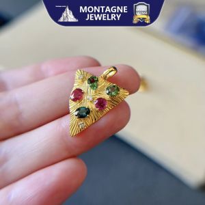 Montagne Jewelry Customization 18k Gold Fine Jewellery Natural Grade A Tourmaline Pendant